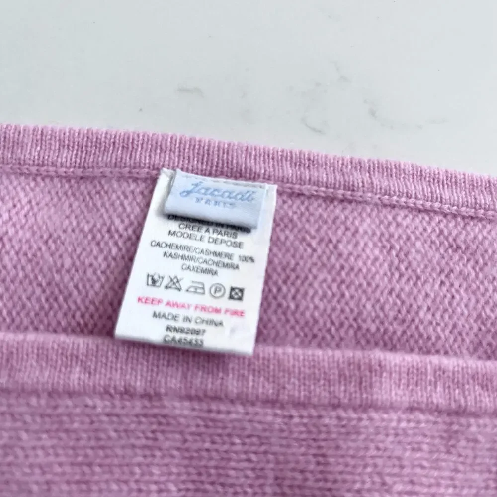 Jacadi girls pink 100% cashmere hooded blanket